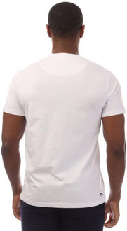 Heren Kruiswoord Kleurblok T-shirt (Wit) - M