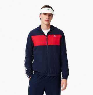 Heren Lacoste Sport Colour Block Logo Stripe Tennisjas in Navy - 2XL