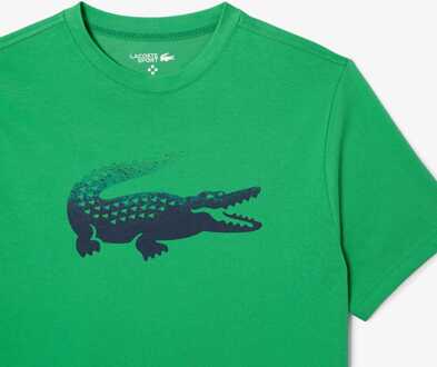 Heren Lacoste Sport Daniil Medvedev Tennis T-shirt in Groen
