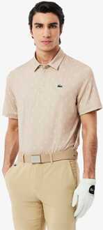 Heren Lacoste Sport Regular Fit UV Protect Golf Poloshirt in Beige - maat L