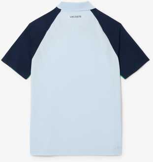 Heren Lacoste Sport Ultra Dry Colour Block Tennis Poloshirt in Blauw - maat L