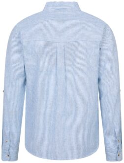 Heren Lage Streep Overhemd (Blauw) - 3XL