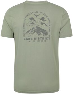 Heren Lake District Achterprint Korte Mouwen T-Shirt (Khaki Groen) Kaki - XL