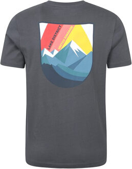 Heren Lake District Korte Mouwen T-Shirt (Grafiet) - maat XL Houtskool