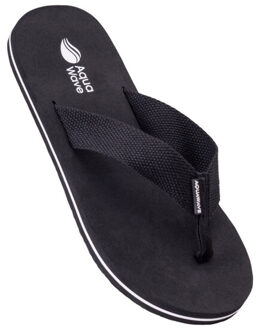 Heren lamel teenslippers Zwart - 43