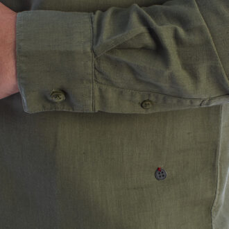 Heren Lange Mouwen Linnen Shirt HS24MCA01 Groen - 2XL