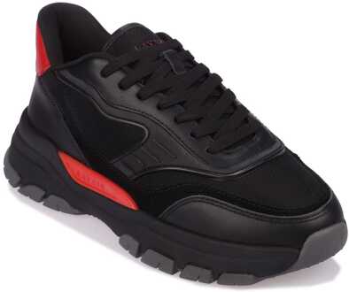 Heren Lavair Pacific 2.0 Sneakers in Zwart Rood Zwart/rood