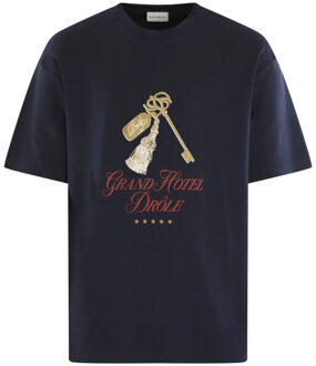 Heren le grand hôtel t-shirt - maat S Blauw