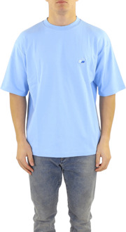 Heren le t-shirt patch ddm Blauw - XL