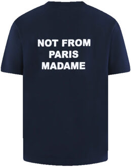 Heren le t-shirt slogan Blauw - XL