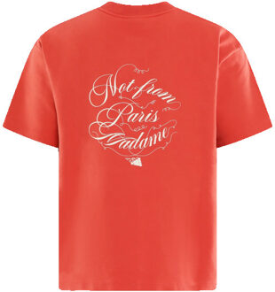 Heren le t-shirt slogan vignes Rood