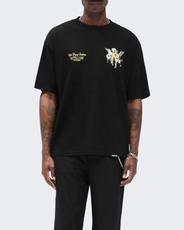 Heren legacy cherubs t-shirt - maat L Zwart