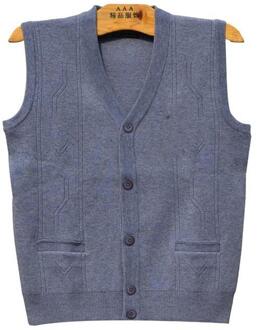Heren Lente Vesten Mouwloze Truien Gebreide Vest Vest Wollen Jassen Mode Mannelijke Jumpers Fleece Vest Herfst Stretch Grijs / aziatisch 175 size