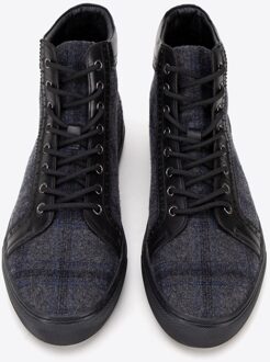 Heren Leren High Top Sneakers Zwart Natuurlijk Leer - EU 42