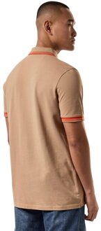 Heren Levanto Gestipt Poloshirt (Cognac) - maat Bruin