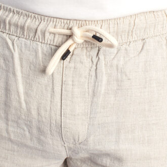 Heren Linnen Bermuda Shorts met Trekkoord HS24MBE09 Beige - 2XL