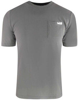 Heren Logo Borstzak T-Shirt (Grijs) - XL