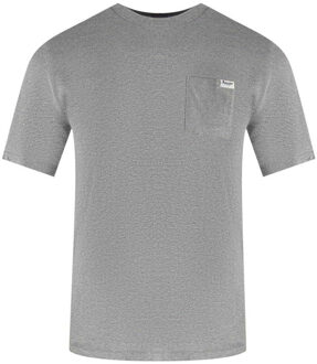 Heren Logo Borstzak T-Shirt (Lichtgrijs) - maat