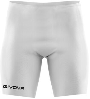 Heren logo fietsshort Wit - XL