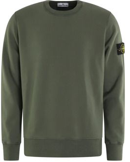 Heren Logo-Patch Sweater Groen Stone Island , Green , Heren - 2Xl,Xl,L,M