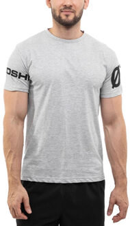 Heren logo t-shirt met mouwenprint Grijs - S