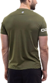 Heren logo t-shirt met mouwenprint Groen - S