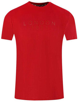 Heren Londen 1851 Logo Taped T-shirt (Rood)