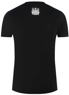 Heren Londen Geborduurd T-shirt met rugprint (Zwart)