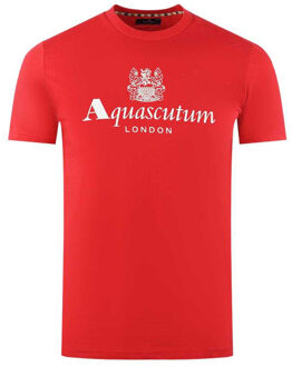 Heren London Aldis Logo T-Shirt (Rood) - maat