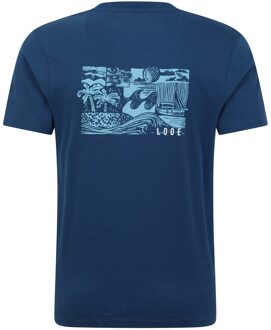 Heren Looe Bedrukt Organisch T-Shirt (Marine) - maat M Navy