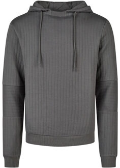 Heren lounge jacquard sweat hoodie antraciet Grijs - M