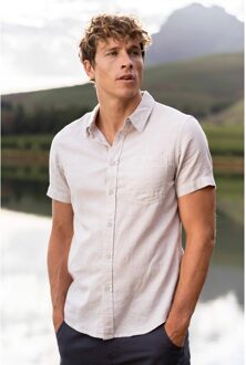 Heren Lowe Linnen Overhemd (Licht Beige)