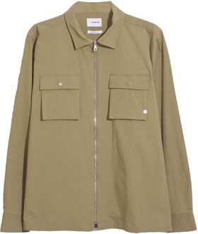 Heren Lynden Full Zip Overshirt (Kaki Groen) - XL