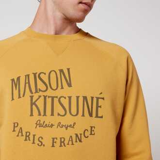 Heren Maison Kitsune Palais Royal Klassiek Sweatshirt in Geel - maat XL