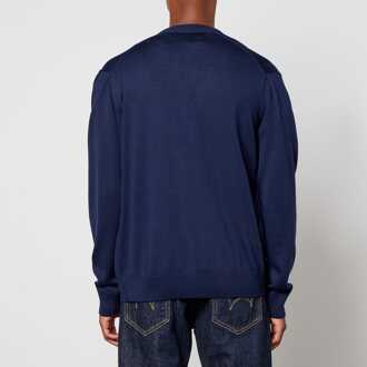 Heren Maison Kitsune Tricolour Fox Patch Classic Vest in Navy - S