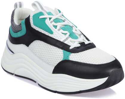 Heren Mallet Cyrus Trainers in Wit & Zwart Wit/Zwart