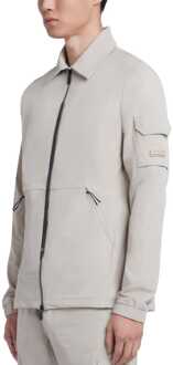 Heren Mallet Utility Ripstop Overshirt in Taupe - S