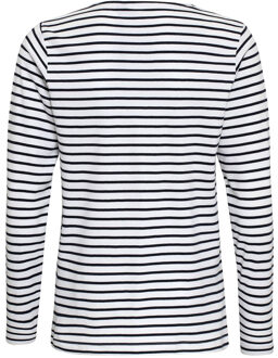 Heren Mariniere Kust T-Shirt met lange mouwen (Wit/Zwaar) - maat 2XL