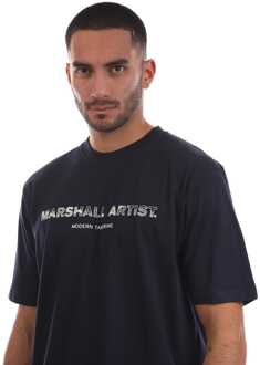 Heren Marshall Artist Interstella T-shirt in Navy - maat 2XL