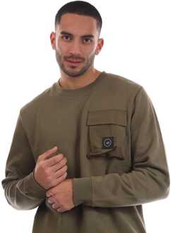 Heren Marshall Artist Nevado Crewneck Sweatshirt in Groen - XS