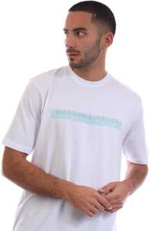 Heren Marshall Artist Optica Grafisch T-shirt in Wit - maat 2XL