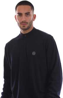 Heren Marshall Artist Siren 1/4 Zip Fleece in Navy