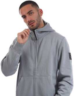Heren Marshall Artist Siren Full Zip Injection Hoody in Grijs - maat
