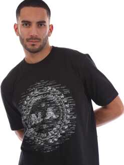Heren Marshall Artist Tekk Fusion T-shirt in Zwart - maat
