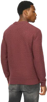 Heren Matera Gestructureerde Gebreide Trui (Rozijn) Veelkleurig