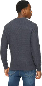 Heren Matera Geverfde Gebreide Trui (Marineblauw) Navy