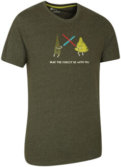 Heren May The Forest Be With You T-Shirt (Khaki Groen) - maat Kaki