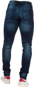 Heren Maylead Donker Was Slim Jeans (Donkerblauw) - 36 Kort