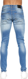 Heren Maylead Slim Jeans (Lichte wasbeurt) Middelblauw - 36 Normaal