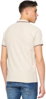 Heren Melports Poloshirt (Gebroken wit) - S